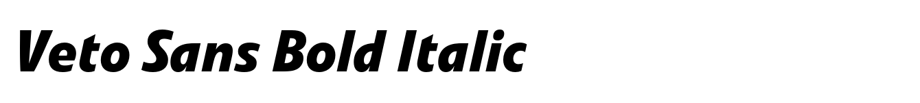 Veto Sans Bold Italic